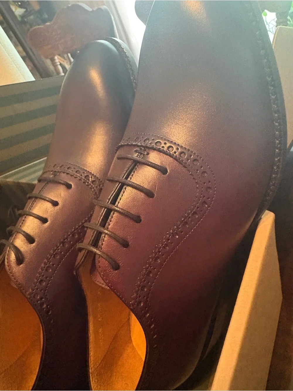 Beckett Simonon Men's 11 Oxford Dress Shoes in Dark Brown Grant Adelaide